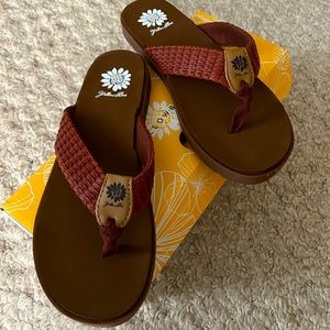 Yellow Box flip flops